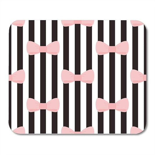 AOHOT Mouse Pads Preppy Pastel Pink Bows