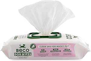 Beco Bamboo Dog Wipes - Plastic Free Home Compostable, 80 Wipes