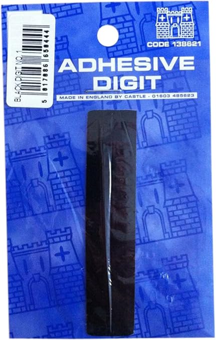 Castle DPX121 Self Adhesive Number 1 Digit  Black x 12
