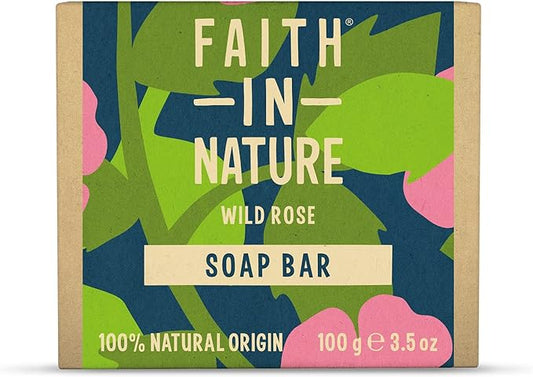 Faith In Nature Natural Wild Rose Hand Soap Bar 100g