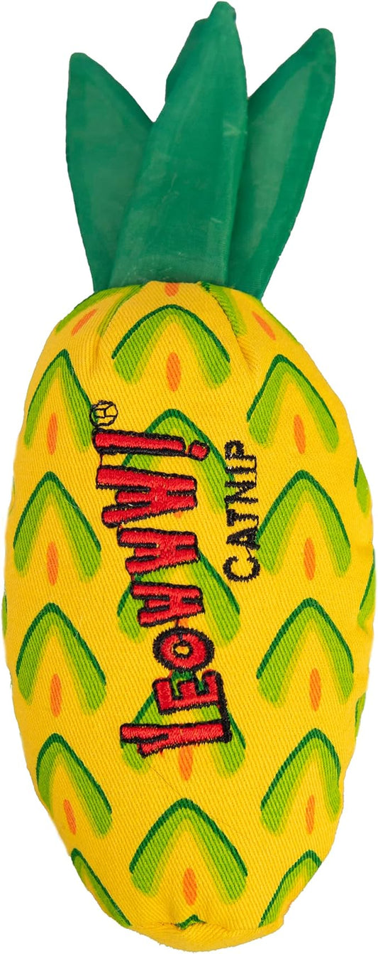 YEOWWW! Pineapple Catnip Toy For Cats, Yellow, 7