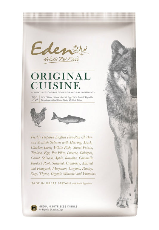 Eden 80/20 Original Cuisine Dry Dog Food Medium Kibble - 12Kg