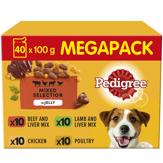 Pedigree Mixed Selection in Jelly Dog Pouches - 40 x 100g